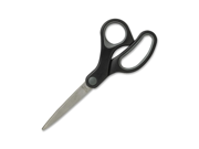 Straight Scissors Rubber Handles 7 Straight Black