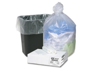 Webster WHD2423 Ultra Plus High Density Trash Can Liner 10 gal 24 x 24 0.31 mil 8 Micron Thickness High Density Resin 500 Carton Natural