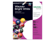 Wausau 91901 Paper Card Stock Paper Card Stock Letter 8.50 x 11 65 lb Smooth 100 Pack White