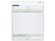 Adams Purchase Order Form 50 Sheet s Tape Bound 2 Part Carbonless 10.68 x 8.37 Sheet Size 1Each