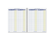 Adams AFR71 Monthly Bookkeeping Record Spiral Bound White Sheet s Blue Yellow Print Color 1 Each