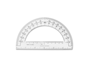 Plastic Protractor 6 Ruler Base Clear