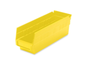 Akro Mils Shelf Bin 4 Height x 4.1 Width x 11.6 Depth Polypropylene Yellow
