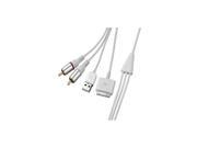 4XEM 30 Pin To RCA Audio Male Plus USB Charging Combo Cable