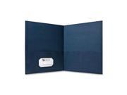 Double Pocket Portfolio 125 Sheet Cap. 25 BX Dark Blue