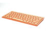 Impecca KBB78BTO Bamboo Bluetooth Keyboard Orange