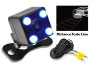 Pyle Rear View Camera 0 Lux Night Vision LED Lights with Distance Scale Lines