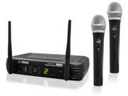 PylePro Premier Series Professional 2 Channel UHF Wireless Handheld Microphone System with Selectable Frequencies