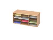 Safco 9401MO Wood Corrugated Literature Organizer 12 29 w x 12 d x 12 h Medium Oak