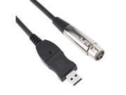 Audio USB Cable for Microphone 9.84 ft XLR Female Audio USB Black