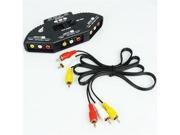 3 way AV Audio Video RCA Switch Box Selector Splitter for Xbox 360 DVD PlayStation 2 PS2 PlayStation 3 PS3