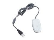 2.4GHz Wireless Remote Controller w Wireless Controller PC Windows Gaming Receiver for Xbox 360 White