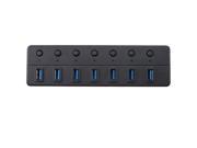 USB 3.0 Hub 7 Ports 2A AC Power Adapter for PC Laptop Mac Linux