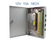 18 Channel CH CCTV Security Camera Power Supply Box 12 V 10A DC Support Up to 18 Cameras