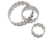 3pcs Carnation Shapes Metal Cookie Cutters Classics Graphic Pattern Cake Mold Pastry Cutter
