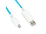 3.3 ft Visible LED Light Micro USB Cable Charging Data Sync Cable for HTC Samsung Galaxy S3 S4 Android Phone Tablet