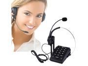 AGPtek Dialpad Monaural Corded Noise Cancelling Headset Headphone Telephone Call Centerwith Tone Dial Key Pad REDIAL