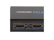 2 Port HDMI Mini Splitter Amplifier 1 In To 2 Out Dual Display