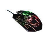 Black 6D Buttons Ergonomic shape Mice USB Wired 2400DPI Optical Gaming Mouse