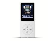 8GB Professional Lossless Sound MP3 Music Player support 64 GB Micro SD Card for 20 000 Songs White