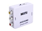 Mini Upscaler Composite AV CVBS 3RCA to HDMI Video Converter Adapter NTSC PAL compatible Output ports HDMI Output resolution at 60Hz 720p 1080p
