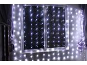 224led 9.8ft*6.6ft Christmas Festival Curtain String Fairy Wedding Holiday String Led Lights for Garden Wedding Party Window Home Decorative PURE White