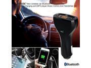 AGPTEK® Wireless In Car Bluetooth FM Transmitter Radio Adapter Car Kit with USB Car Charger And Hands Free Calling Small Size Fast Charger Black
