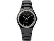 Skagen Black Ceramic with Crystals Black Dial Women's watch #813LXBC