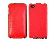 [CASE4U] iPhone-4S Leather Case- Red (Sanke skin Pattern)  Screen Protector Skin   Anti-dust cap   Wrap