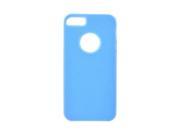 Sky Blue/ White Crystal Rubbery Soft Silicone Skin Case W/ Bumper For Apple iPhone 5