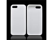White Apple Iphone 5 Soft Rubbery Feel Silicone Skin Case Cover