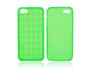 Diamond Pattern Green Apple Iphone 5 Crystal Rubbery Soft Silicone Skin Case