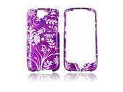 Google Nexus One Hard Plastic Case - Floral Design On Purple