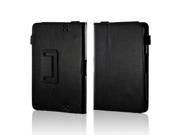 Black Leather Case Stand w/ Magnetic Closure for Amazon Kindle Fire HD