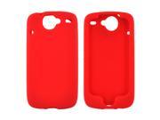 Google Nexus One Rubbery Feel Silicone Skin Case Cover, Rubber Skin - Red