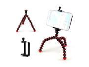 Red/ White Universal Tripod w/ Flexible Octopus Legs & Adjustable Holder - Fits Galaxy Note Size Pho