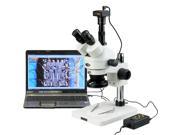 3.5X-90X Digital Zoom Stereo Microscope w 4-Zone 144-LED Light + 5MP USB Camera