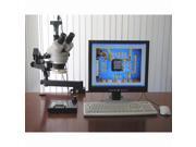 3.5X-90X Articulating Stereo Microscope w 80-LED Light + 9MP USB Digital Camera