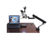 7X-90X Articulating Zoom Microscope w Fluorescent Light + 1.3MP Digital Camera