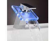 New Single Handle LED Waterfall Faucet for Luxury Bathroom Sinks - 3 Colors