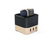 Satechi Smart Charging Stand for Apple Watch 1 & 2, Fitbit Blaze, and Smartphone (Gold)