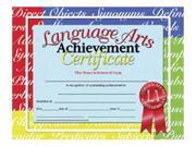 Certificates Language Arts 30/pk