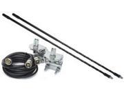 4 Top Loaded Dual CB Antenna with Mirror Mounts Cable 750 Watt x 2 Black