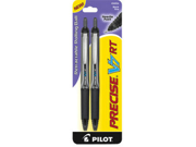 Pilot Precise V7 RT Rollerball Pen Black Ink Black Barrel 1 Pack