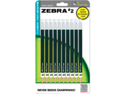Zebra Pen 2 Mechanical Pencil Black Barrel 10 Pack