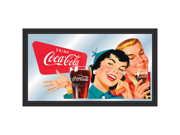 Coca-cola Vintage Mirror Horizontal Couple Enjoying Coke