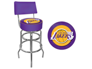 Los Angeles Lakers NBA Padded Swivel Bar Stool with Back