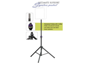Ultimate TS99L Black Tripod Stand W Leveling Leg Speaker Stand