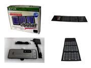  12W Portable Solar Panel Battery Charger Kit for iPad, iPhone, Tablet, cell phone, ebook. With 20W Battery 