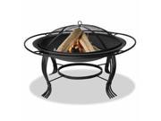 Unifame 34.6 D Black Firepit with Outer Ring